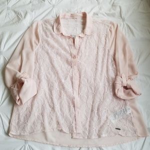 Abercrombie & Fitch Rose Pink button down blouse